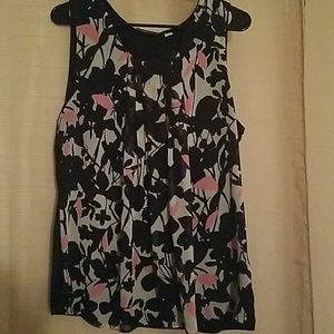 New York & Company black & pink blouse